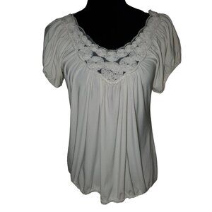 🤍ADORABLE 3D Rosette Flowers Roses Floral Top Blouse Blazer Jacket Bolero Cover